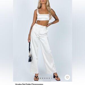 Princess Polly Huxley Set Satin - Champagne